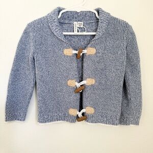 Janie + Jack Blue Toggle Cardigan Sweater 18-24 Months